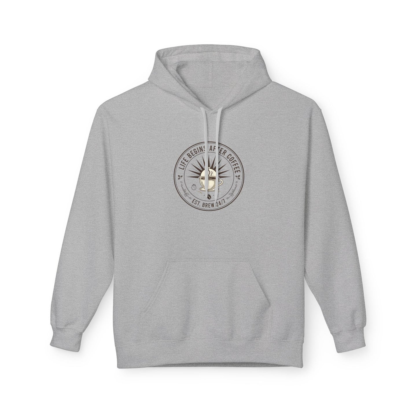 Nature-Inspired Hoodie — “I’ve Been Up All Night” Deer Compass Design
