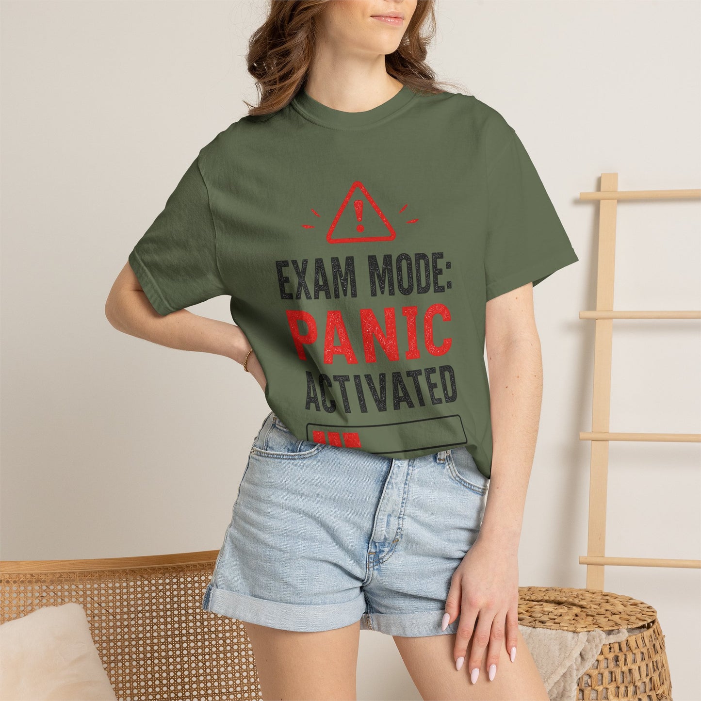 Exam Mode Panic Activated T‑Shirt — Funny Student Exam Shirt