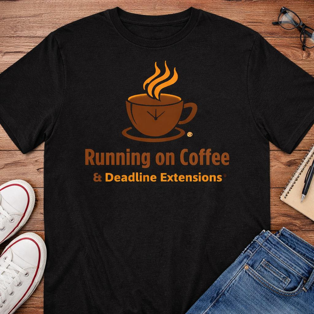 Coffee Lovers Hoodie - "Running on Coffee & Deadline Extensions" Midweight Fleece