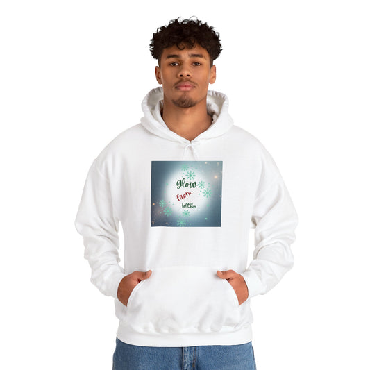 Hoodie — 'Glow From Within' Inspirational Galaxy Graphic Sweatshirt