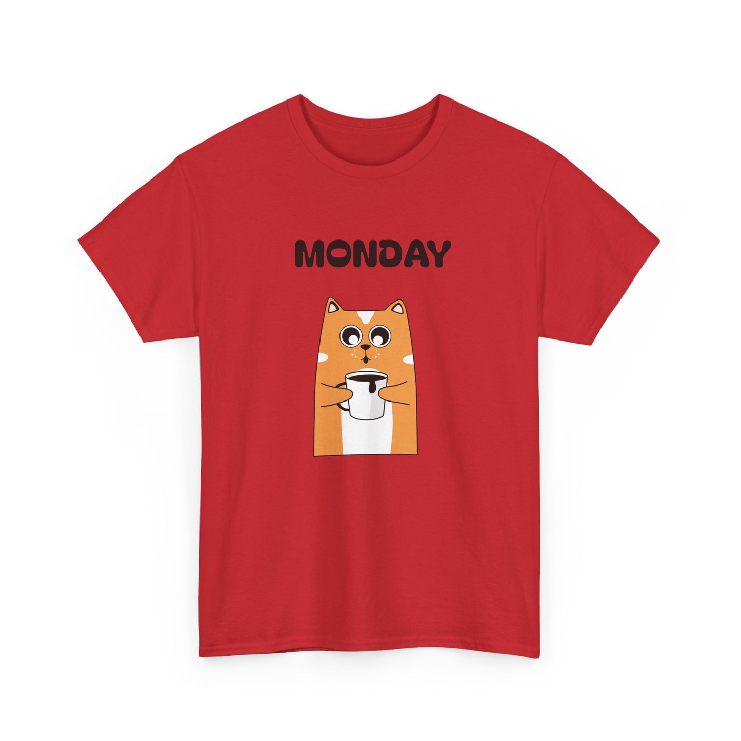 Monday Dog Tee — Cute Shiba Coffee T-Shirt for Pet Lovers