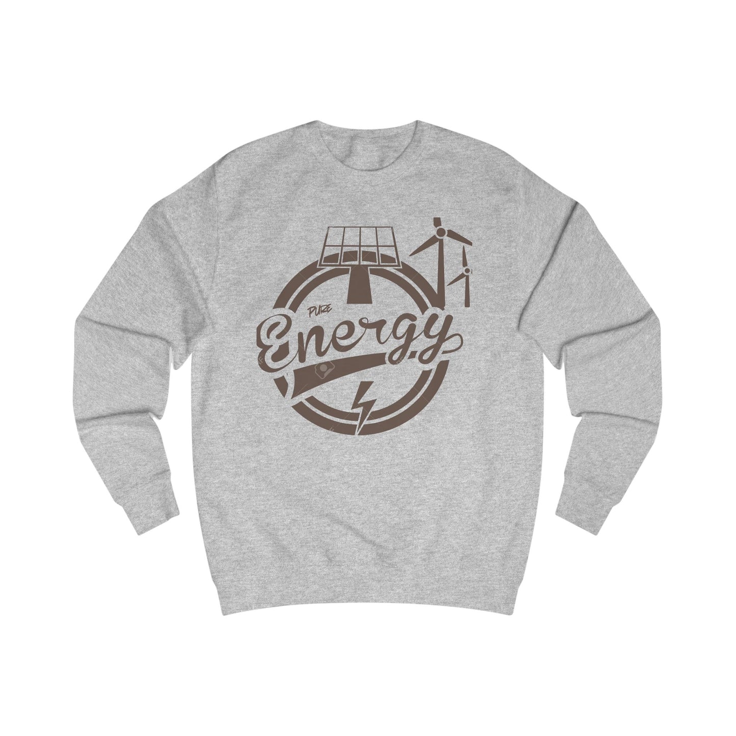 Renewable Energy Sweatshirt — Solar & Wind Power Logo Crewneck