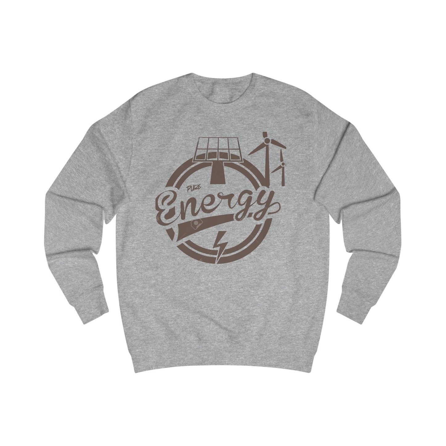Renewable Energy Sweatshirt — Solar & Wind Power Logo Crewneck
