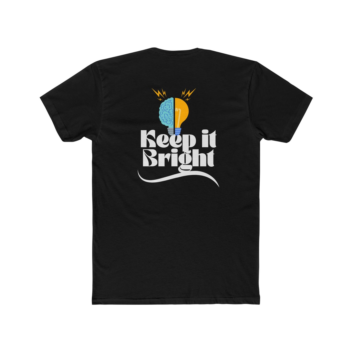 Keep It Bright T-Shirt — Retro Brain & Lightbulb Graphic Tee