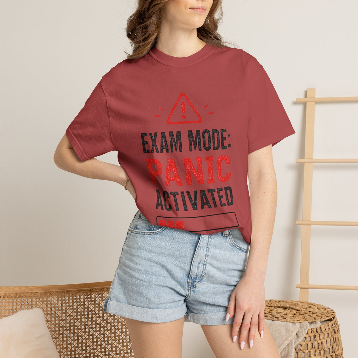 Exam Mode Panic Activated T‑Shirt — Funny Student Exam Shirt