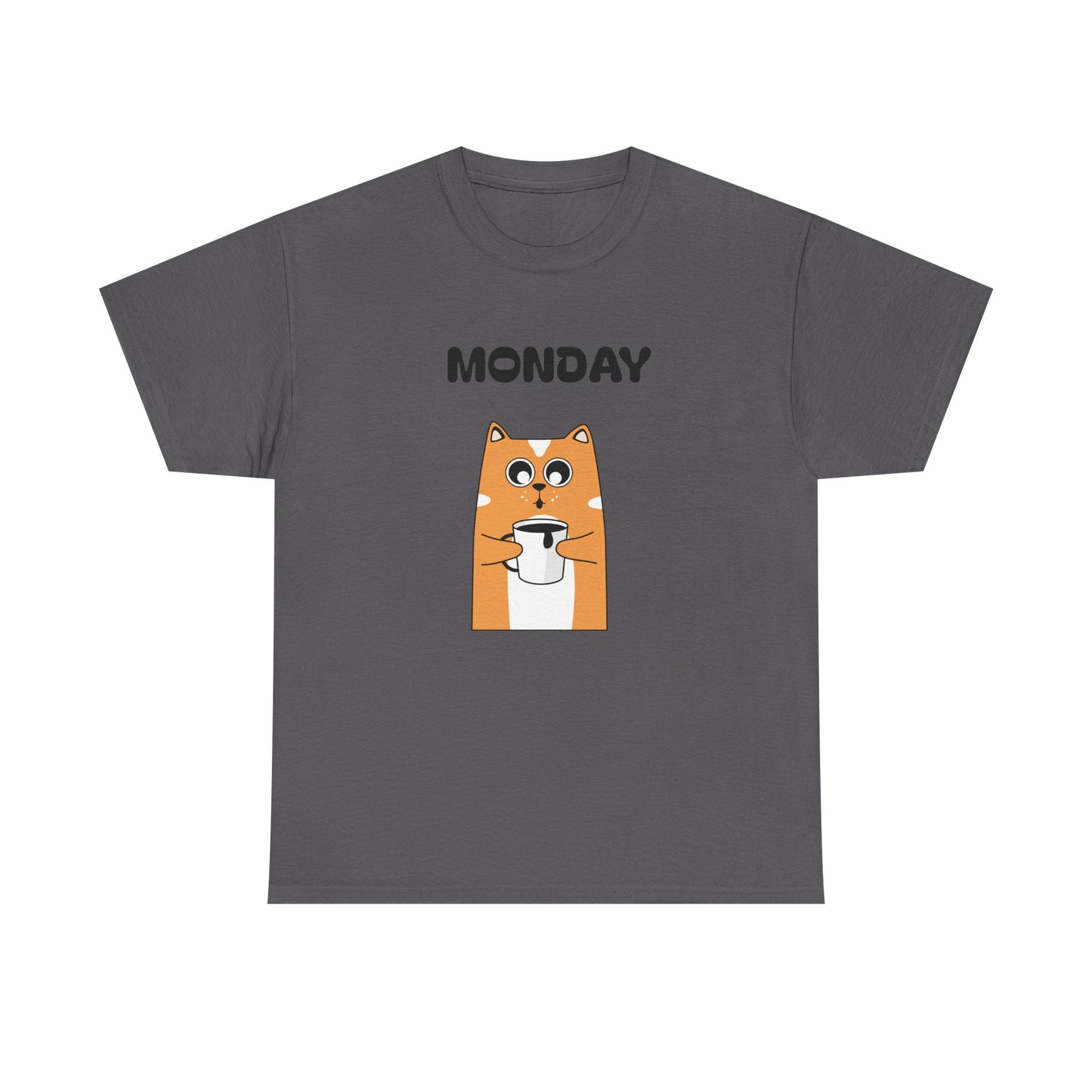Monday Dog Tee — Cute Shiba Coffee T-Shirt for Pet Lovers