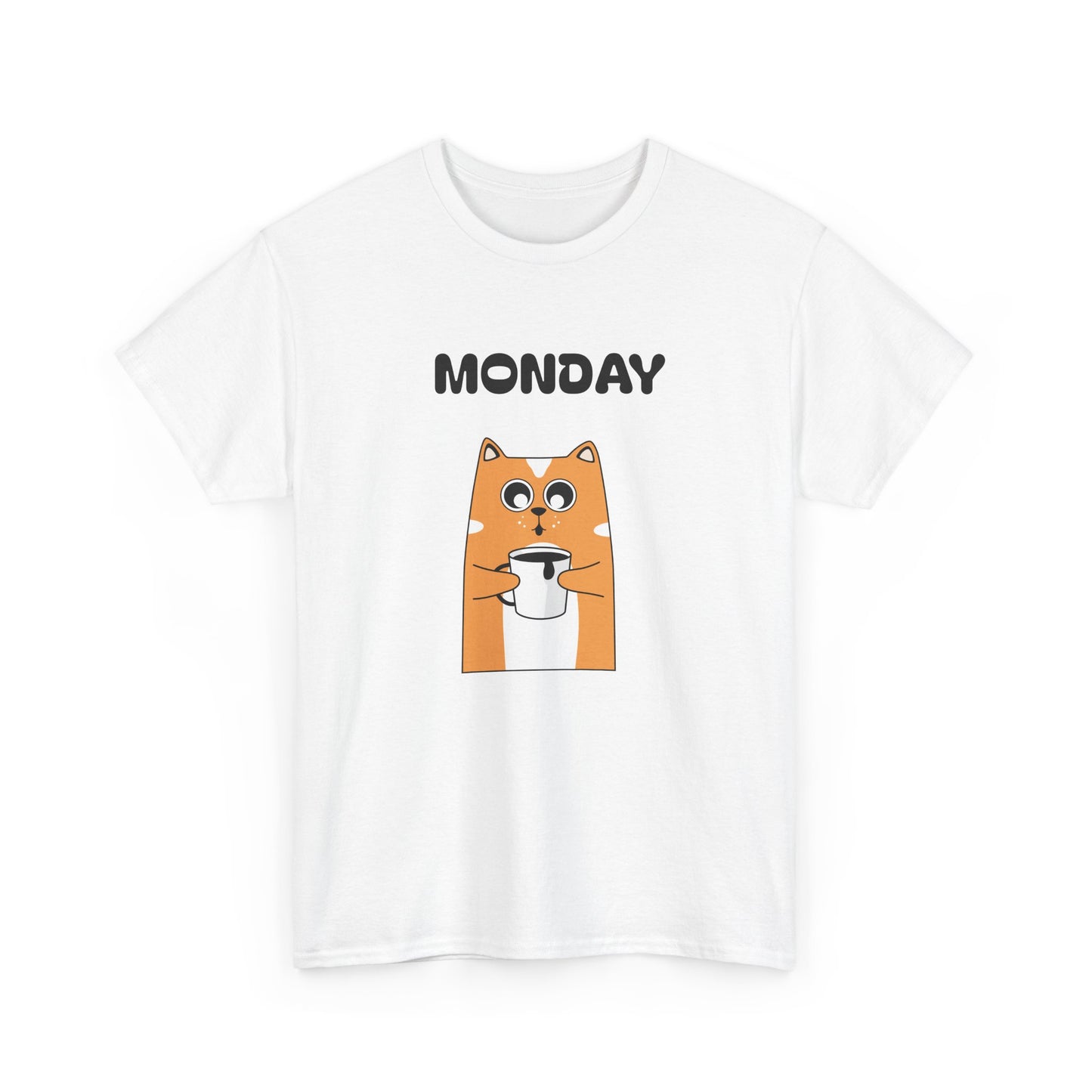 Monday Dog Tee — Cute Shiba Coffee T-Shirt for Pet Lovers