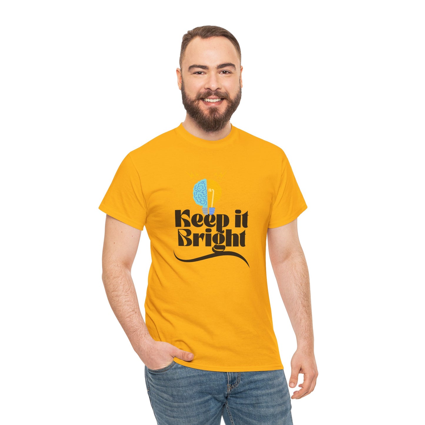 Keep It Bright Graphic Tee — Positive Sun & Moon Retro T-Shirt