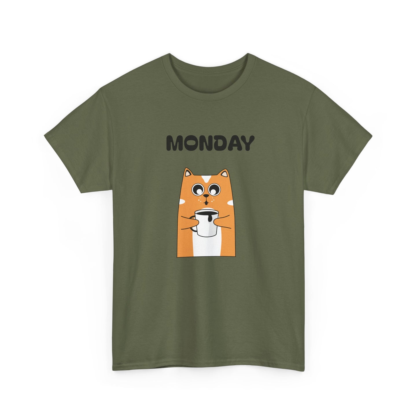 Monday Dog Tee — Cute Shiba Coffee T-Shirt for Pet Lovers