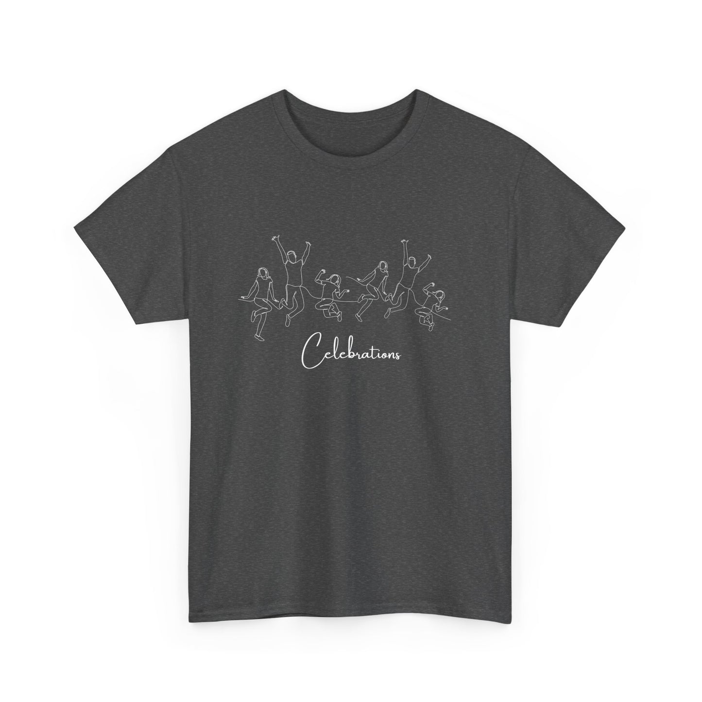 Celebrations T-Shirt — Minimal Confetti Script Tee