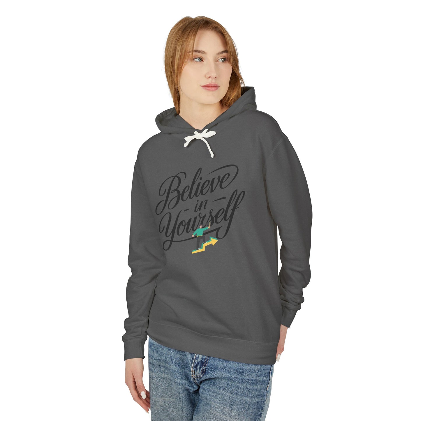Believe in Yourself Hoodie — Inspirational Script Motivational Pullover