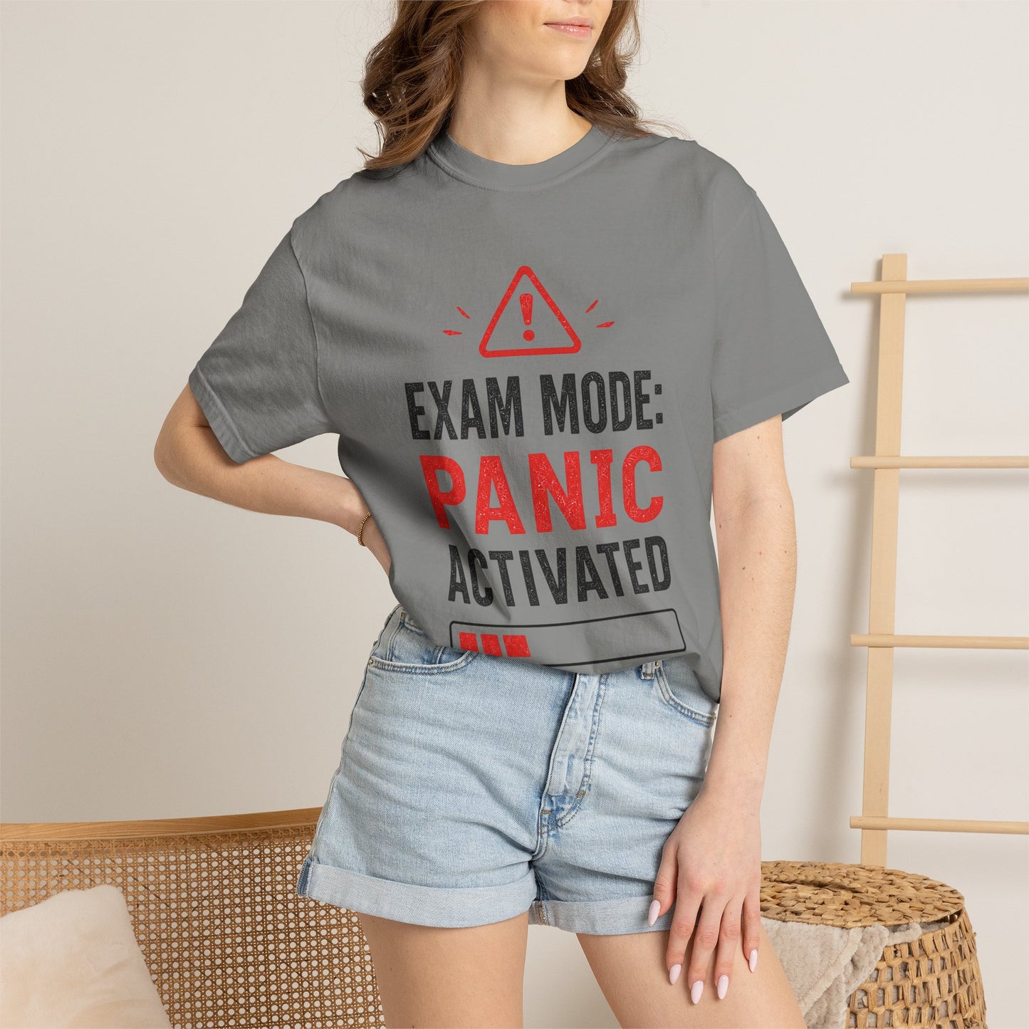 Exam Mode Panic Activated T‑Shirt — Funny Student Exam Shirt