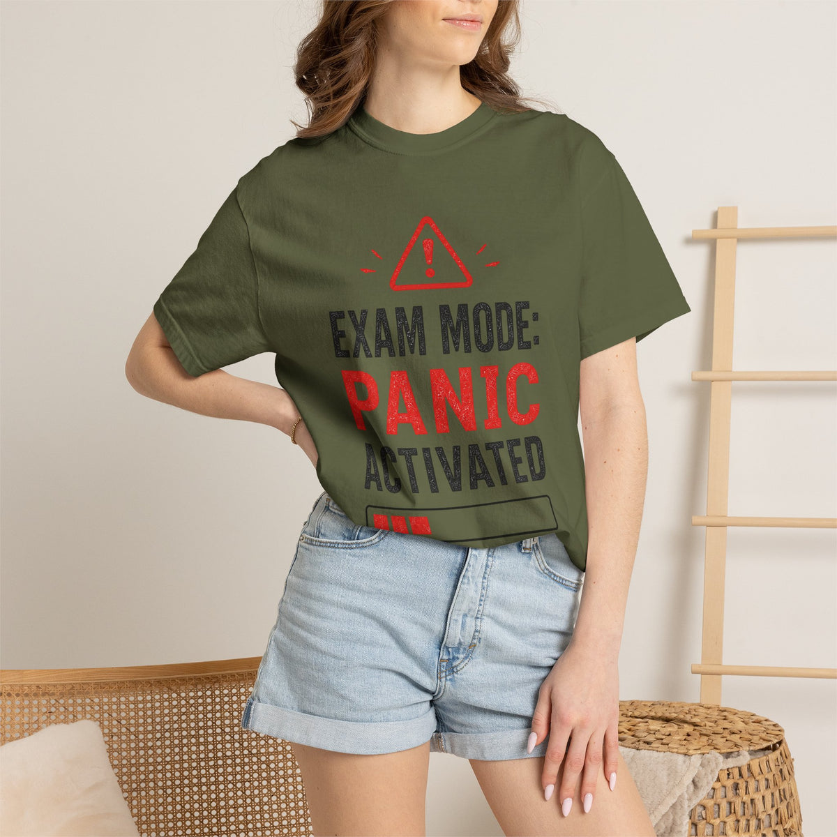 Exam Mode Panic Activated T‑Shirt — Funny Student Exam Shirt