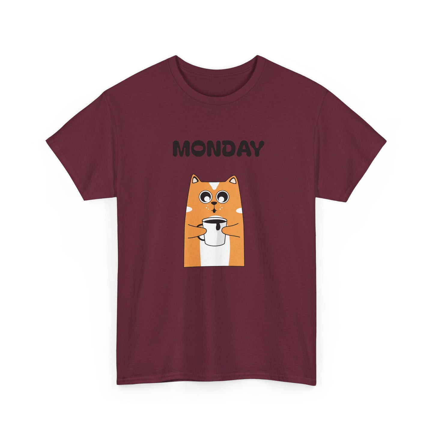 Monday Dog Tee — Cute Shiba Coffee T-Shirt for Pet Lovers