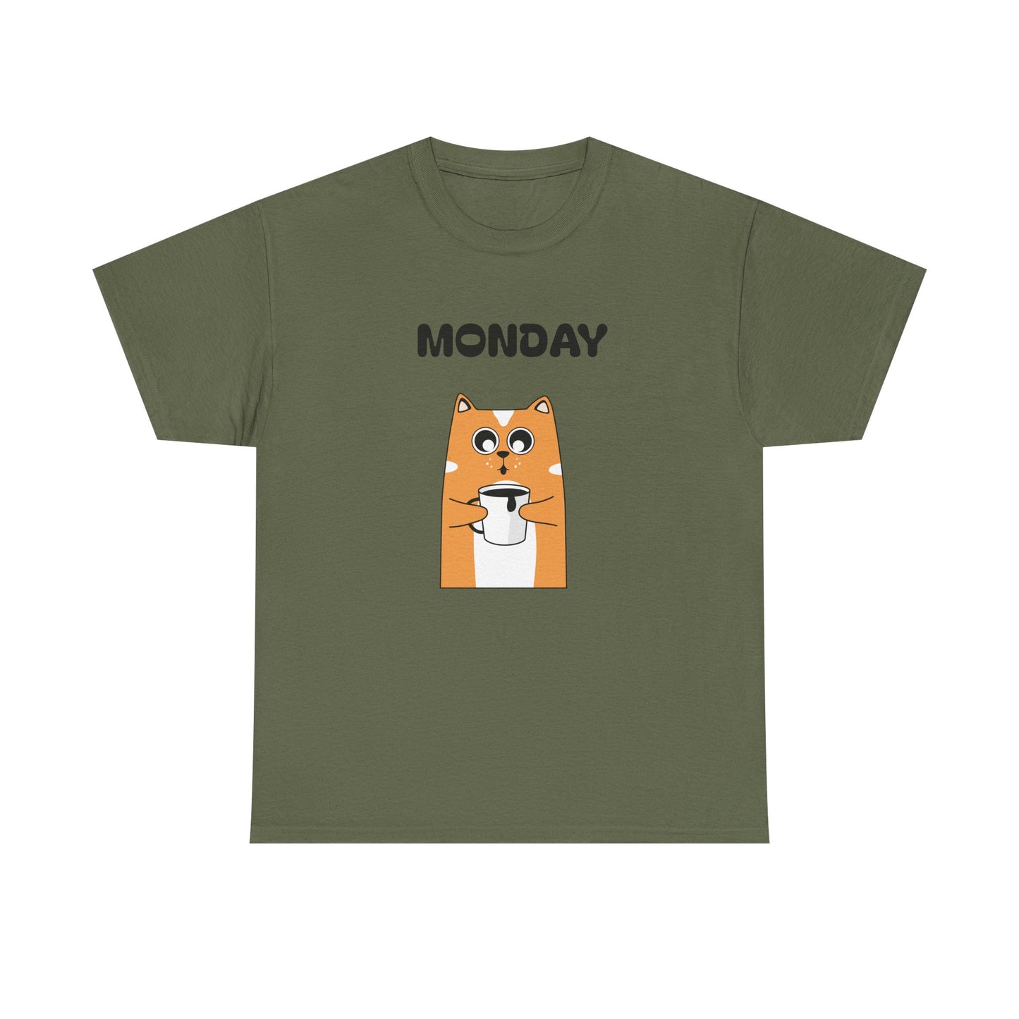 Monday Dog Tee — Cute Shiba Coffee T-Shirt for Pet Lovers