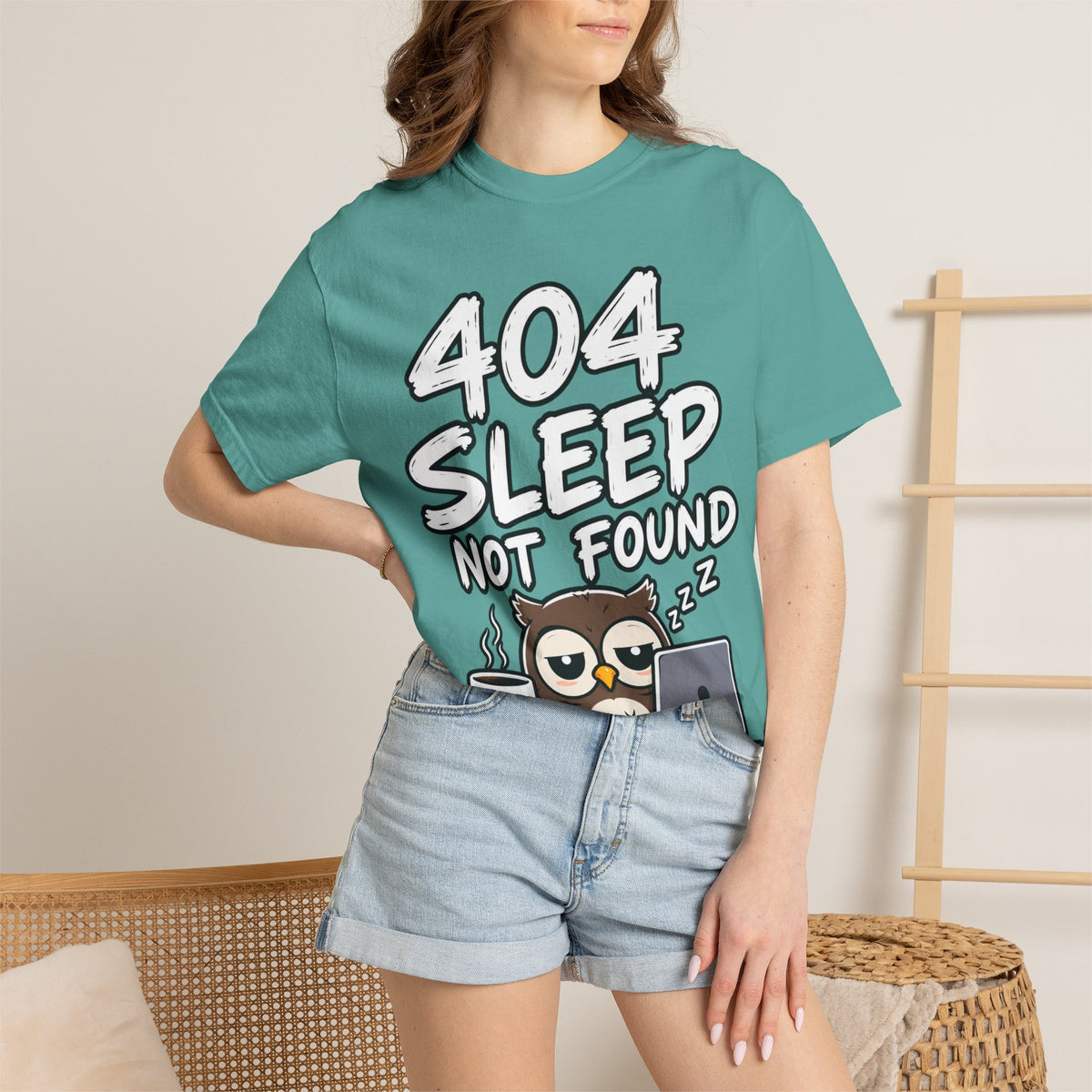 T-Shirt — 404 Sleep Not Found Owl Graphic Tee