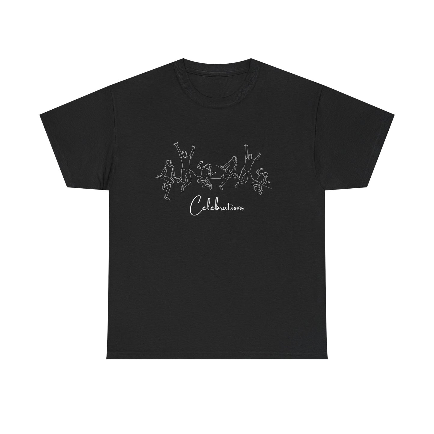 Celebrations T-Shirt — Minimal Confetti Script Tee