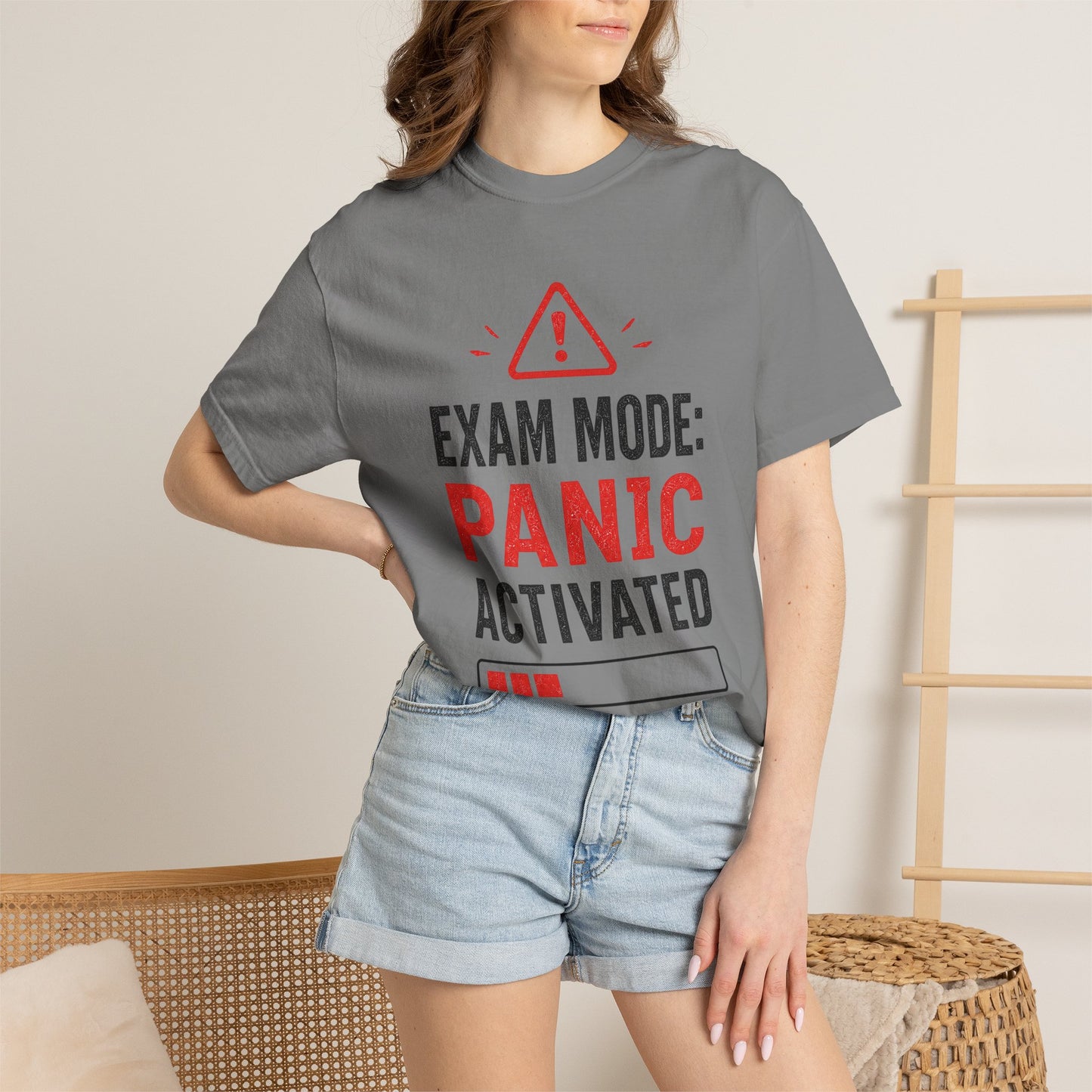 Exam Mode Panic Activated T‑Shirt — Funny Student Exam Shirt