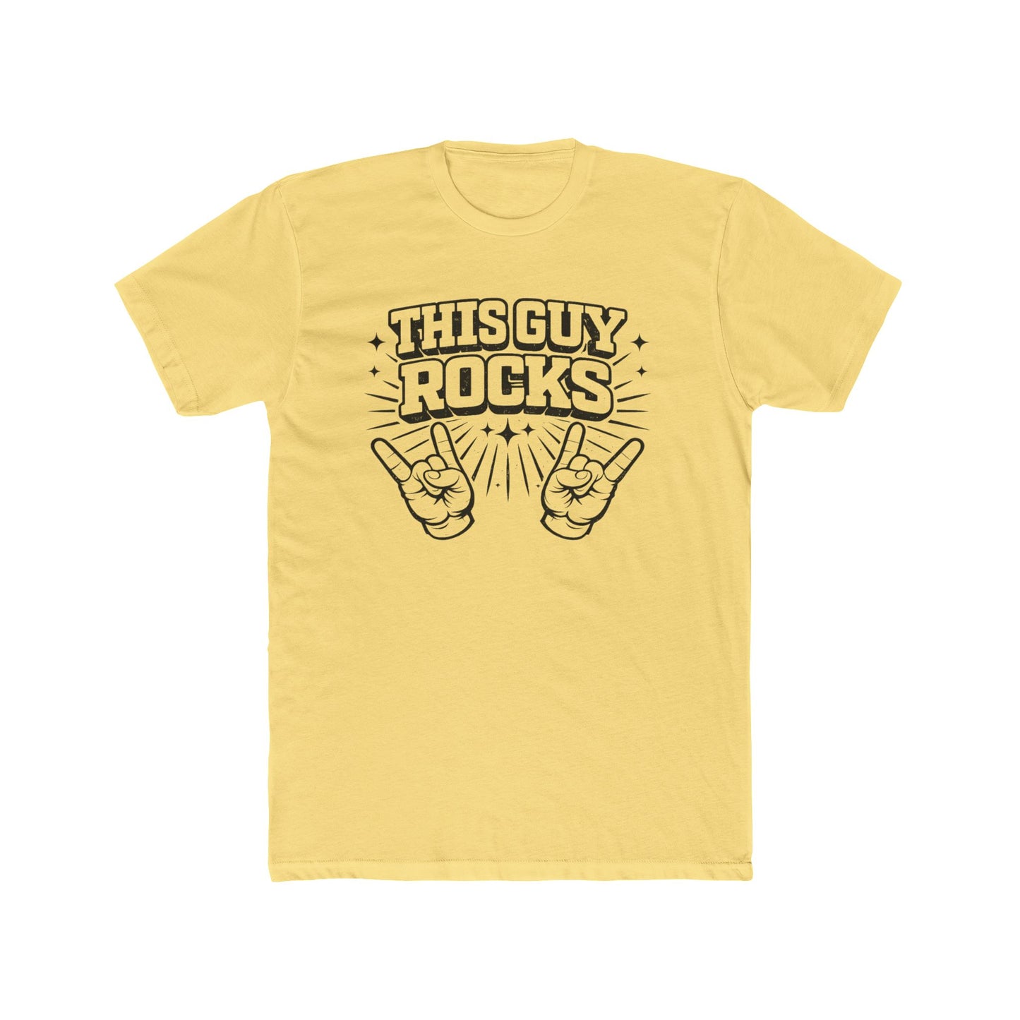 This Guy Rocks T‑Shirt — Retro Rock Hand Sign Tee