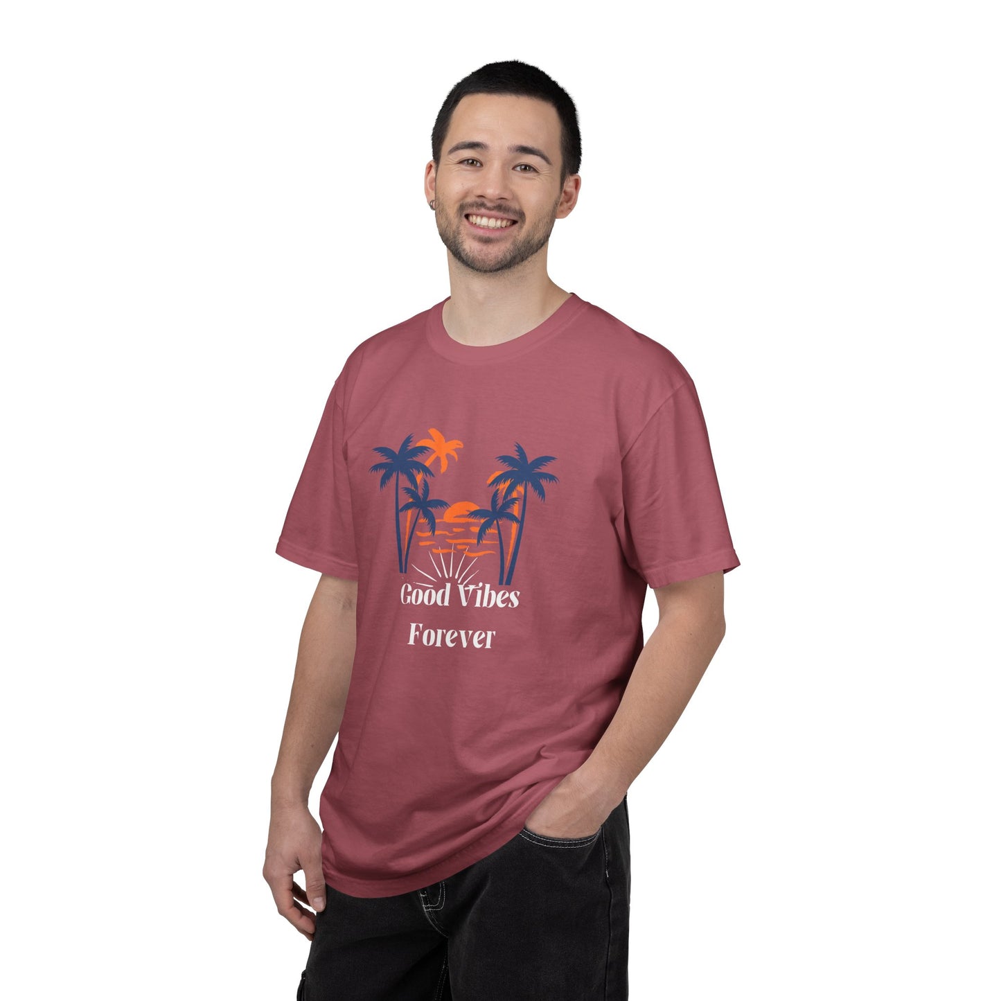 Palm Sunset T-Shirt — Retro Tropical Palm Tree Graphic Tee