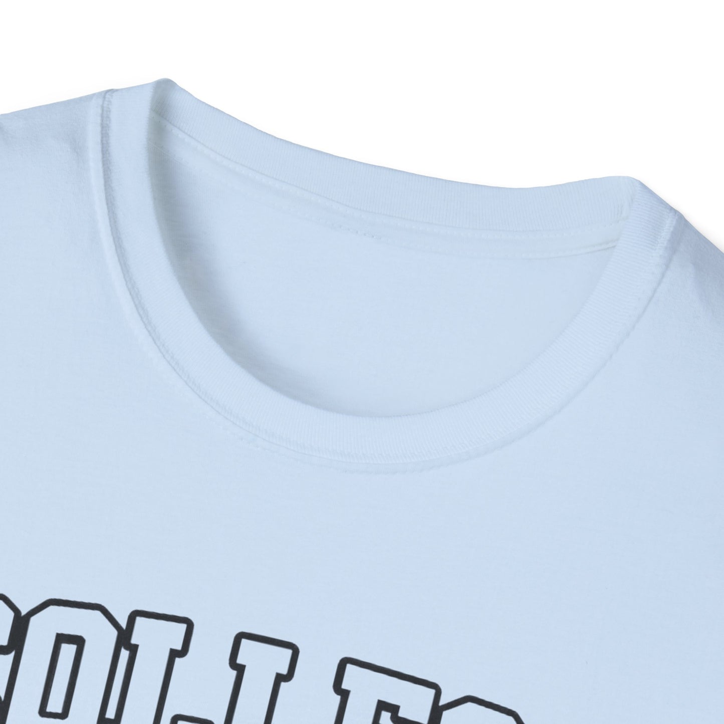 College Spirit T-Shirt — Cute Ghost Mascot with Pennants