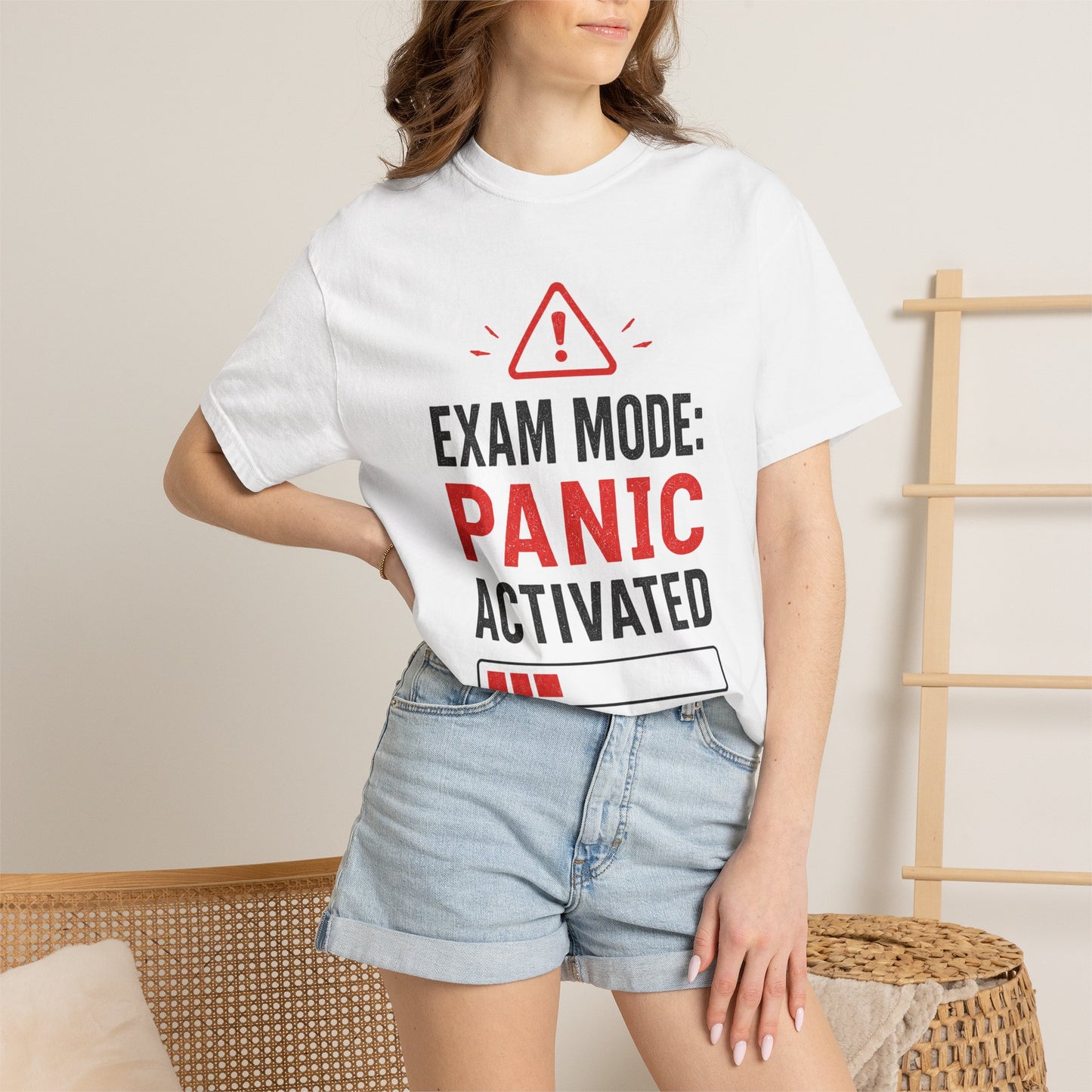 Exam Mode Panic Activated T‑Shirt — Funny Student Exam Shirt