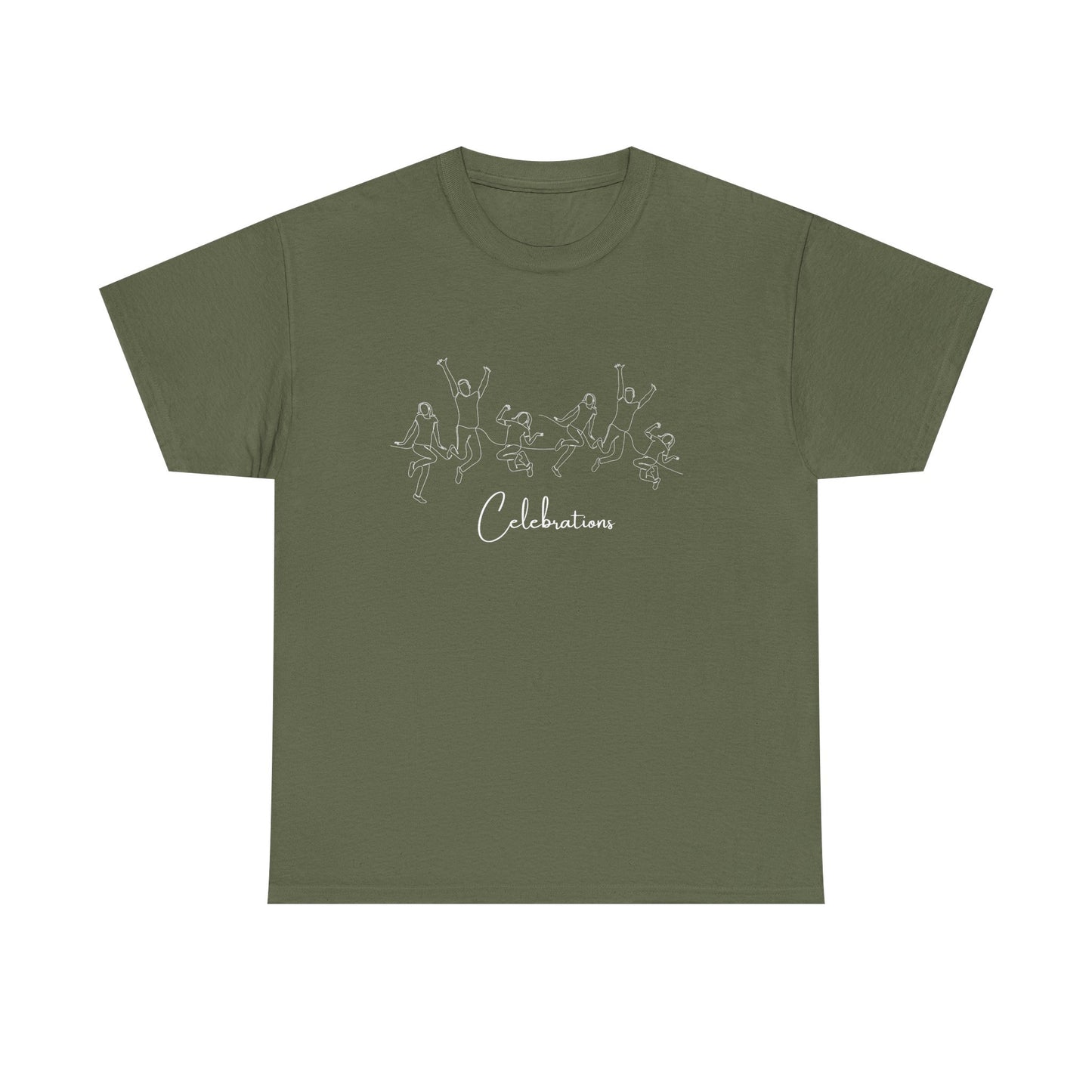 Celebrations T-Shirt — Minimal Confetti Script Tee