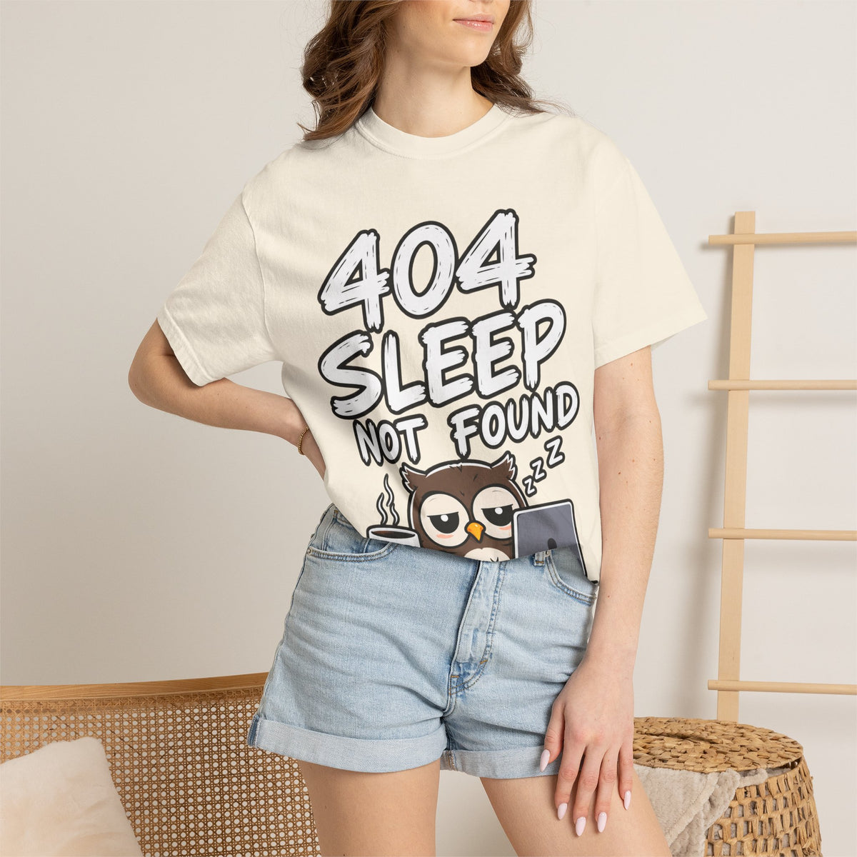 T-Shirt — 404 Sleep Not Found Owl Graphic Tee