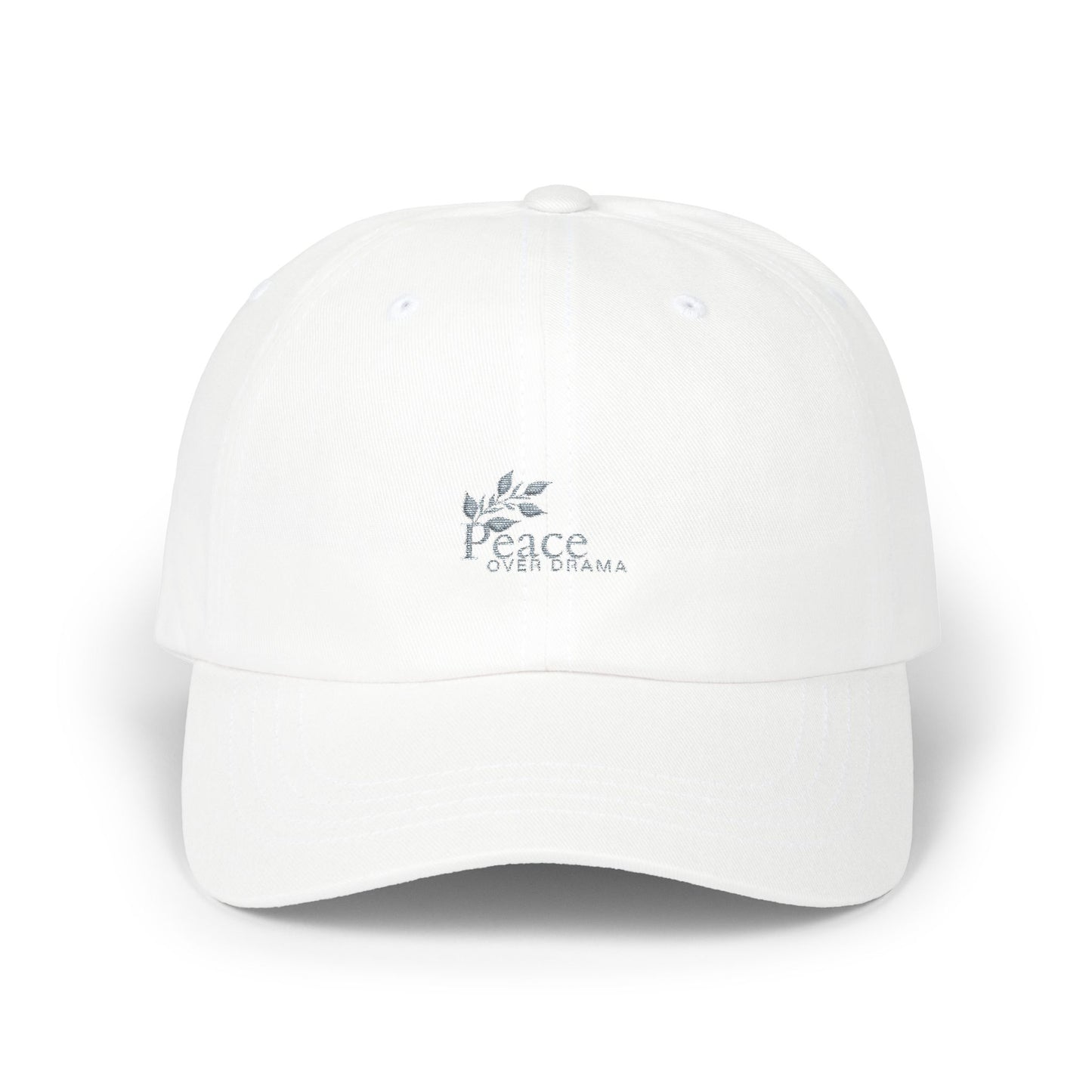 Peace & Olive Branch Dad Cap — Minimal Embroidered Baseball Hat