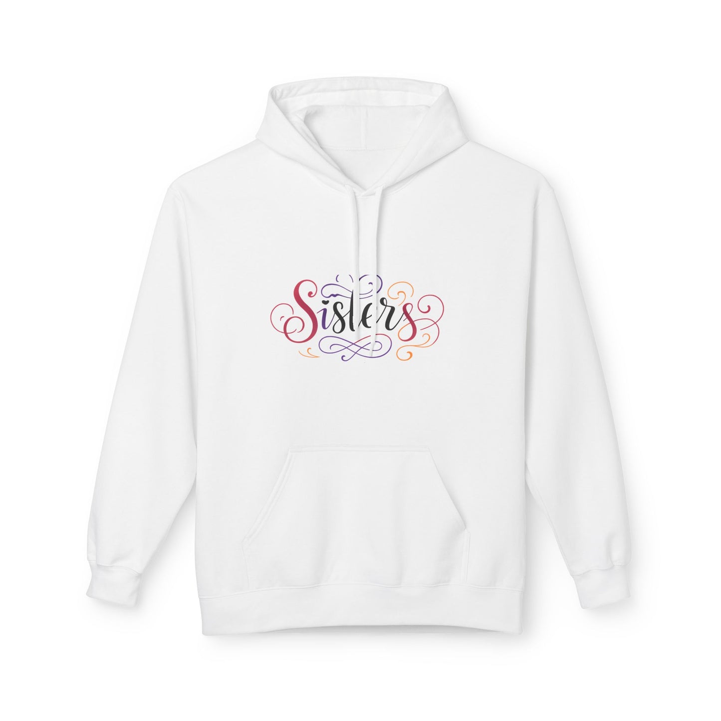 Sisters Colorful Script Hoodie — Cozy Family Gift for Sisters