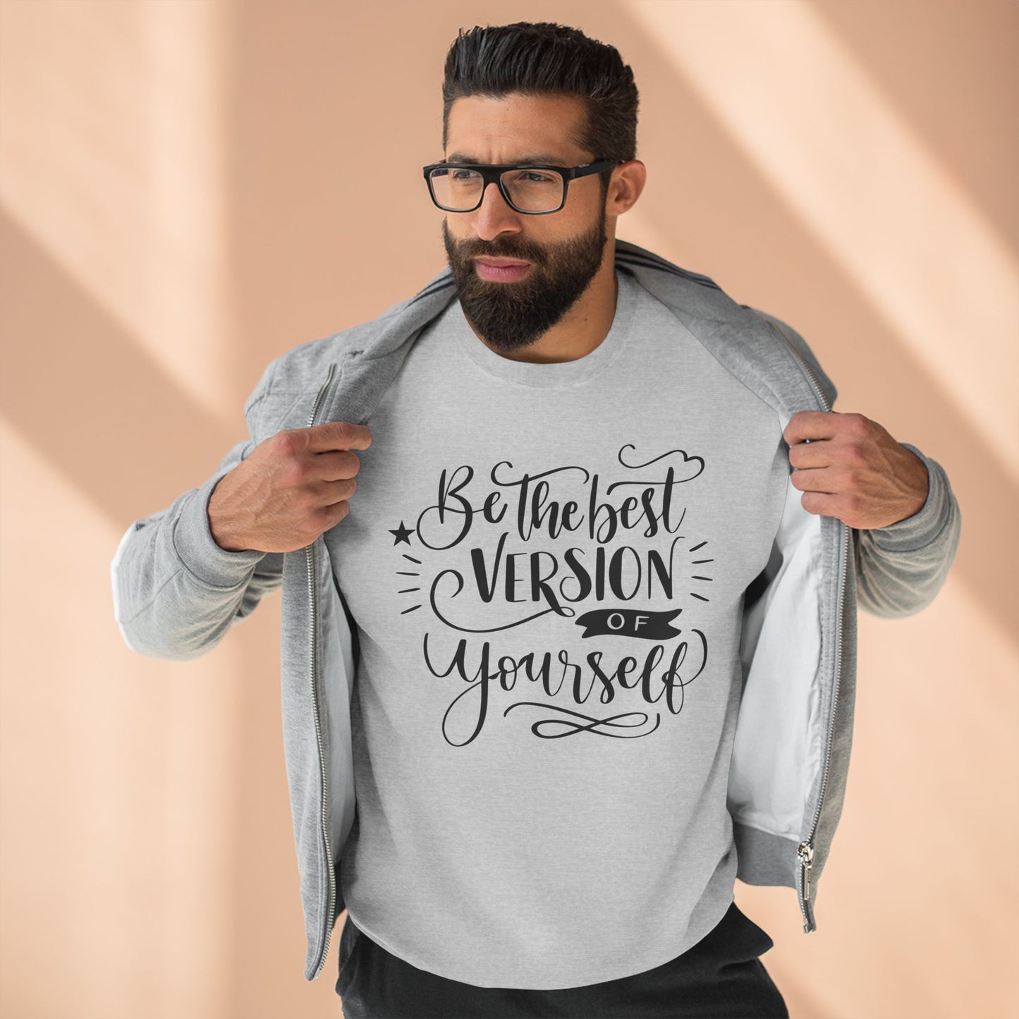 Crewneck Sweatshirt — “Be the Best Version of Yourself” Inspirational Graphic
