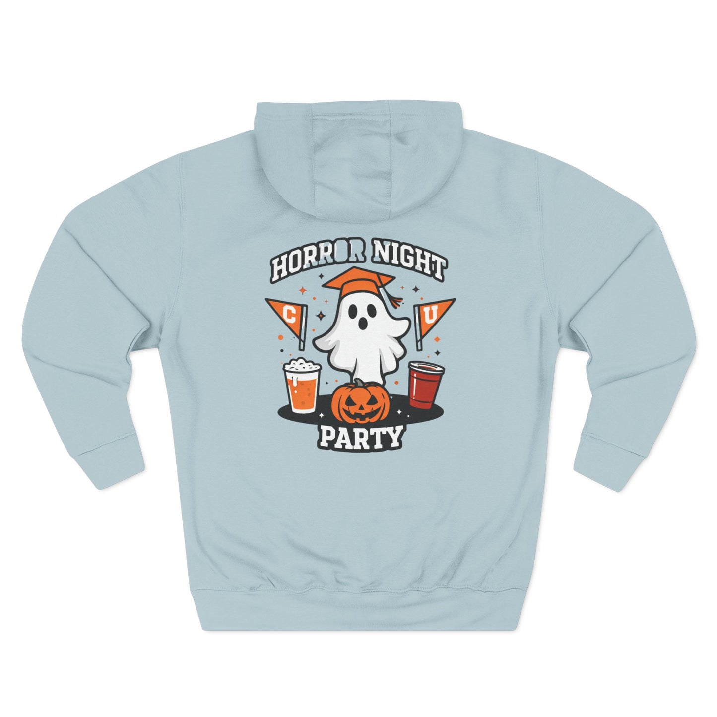 Hoodie — "Horror Night Party" Cute Ghost Halloween Hoodie