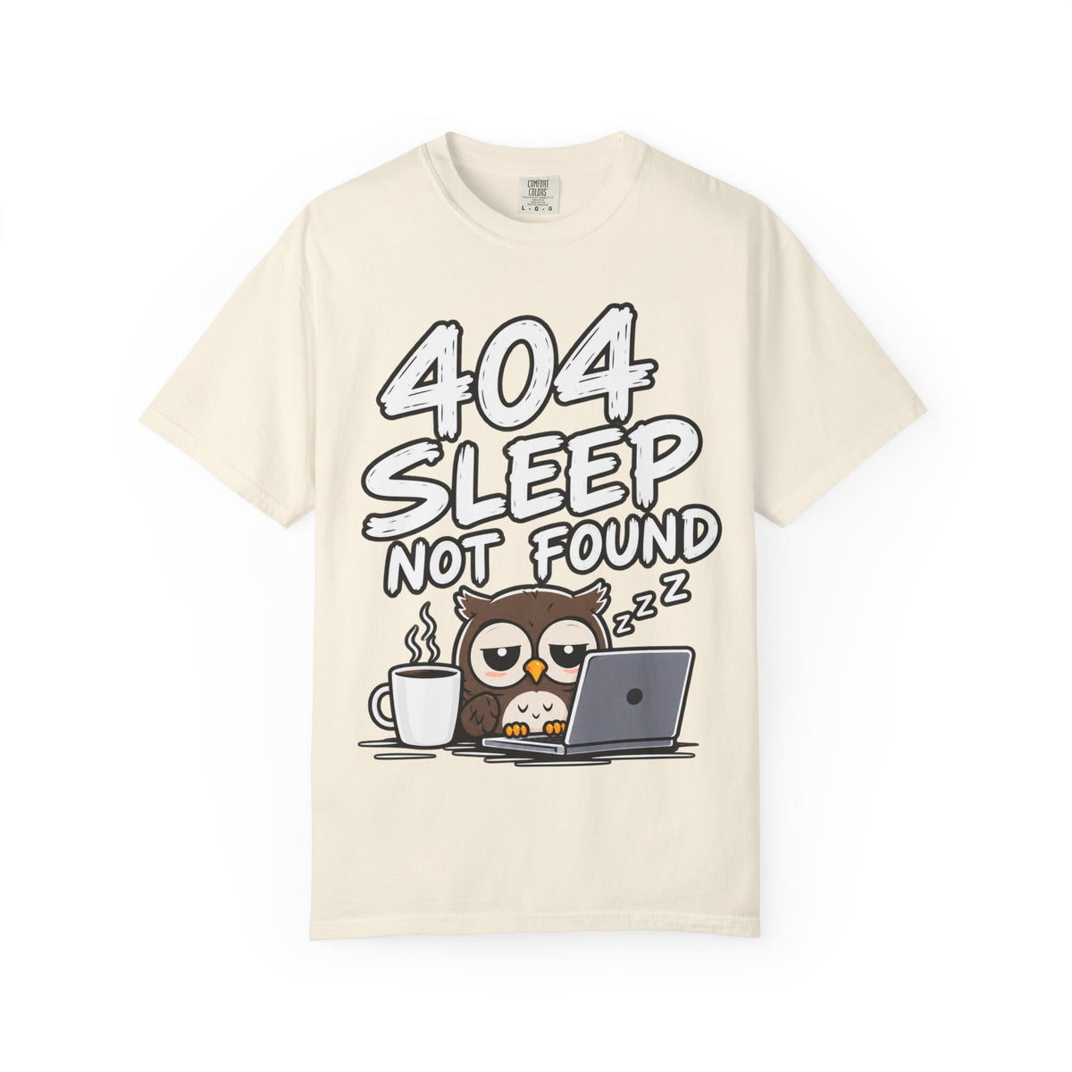 T-Shirt — 404 Sleep Not Found Owl Graphic Tee