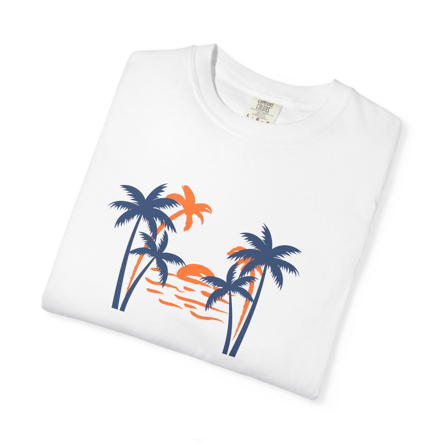 Palm Sunset T-Shirt — Retro Tropical Palm Tree Graphic Tee