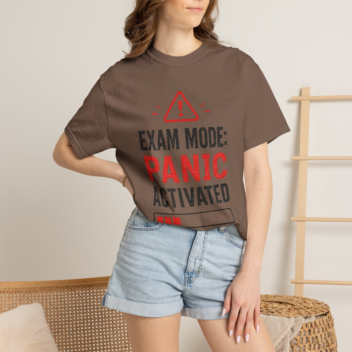 Exam Mode Panic Activated T‑Shirt — Funny Student Exam Shirt