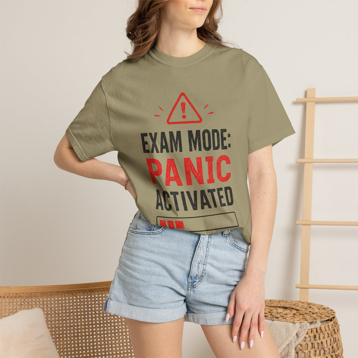 Exam Mode Panic Activated T‑Shirt — Funny Student Exam Shirt