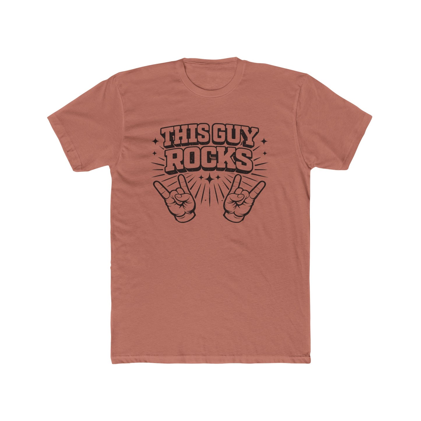 This Guy Rocks T‑Shirt — Retro Rock Hand Sign Tee